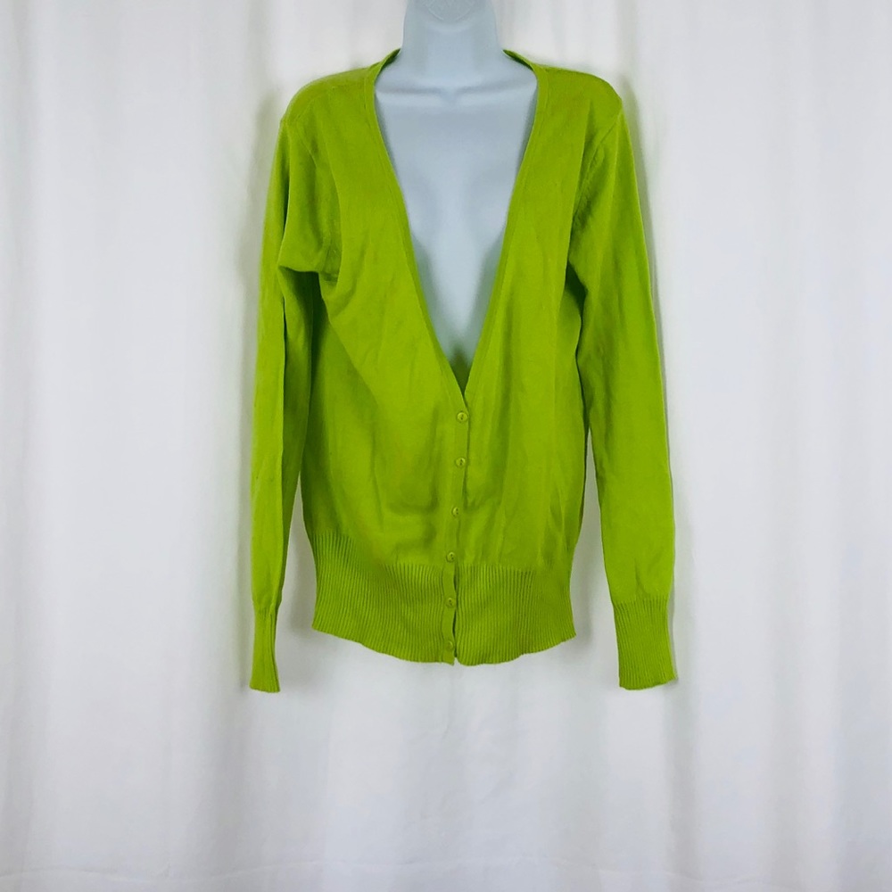 Bongo Cotton button front cardigan sweater L - Picture 1 of 14